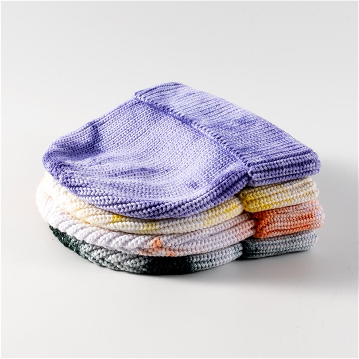 HUPSTL253 Tie Dye Beanie Soft Winter Knit Hat