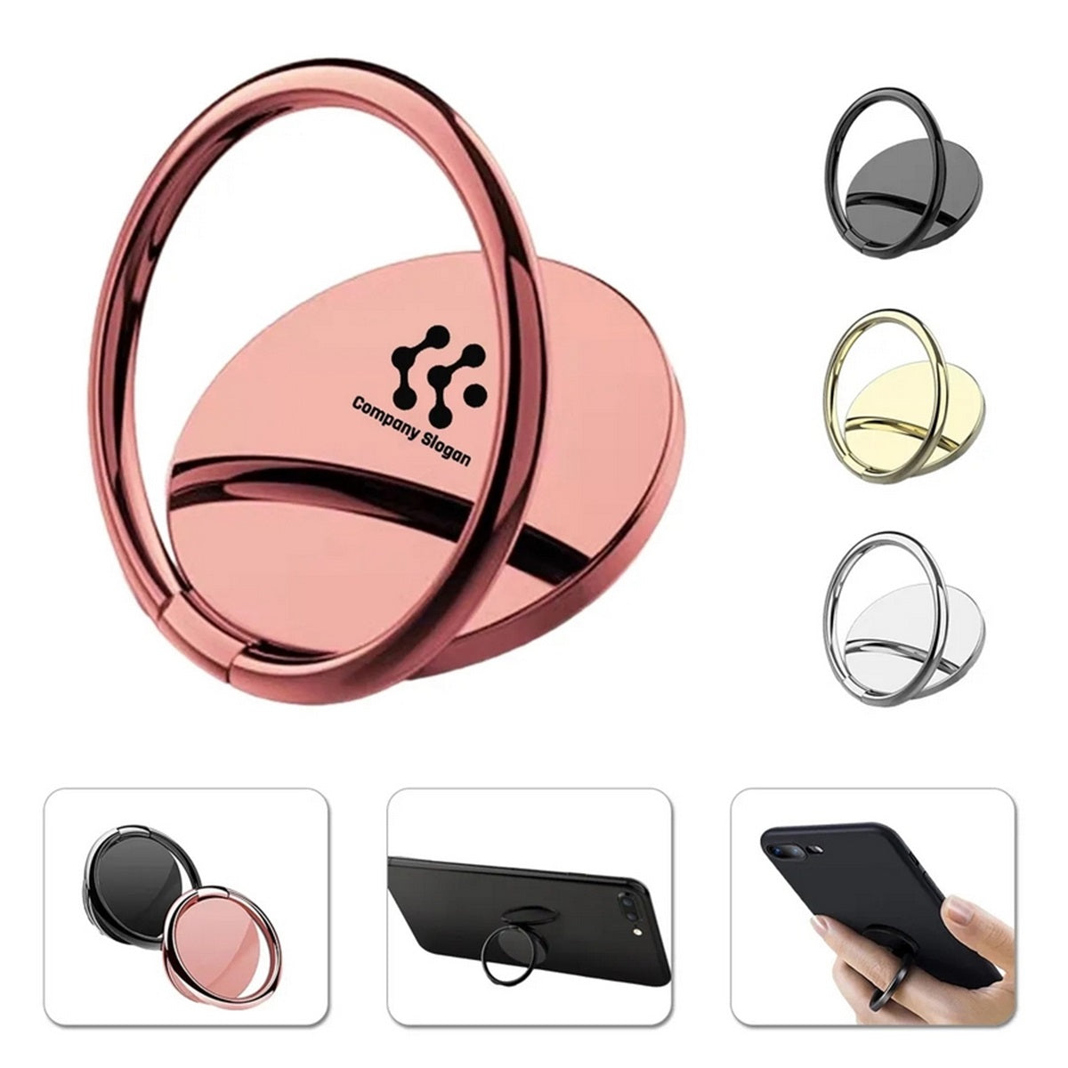 HUPSTL266 Customized Rotatable Zinc Alloy Round Phone Stand Ring