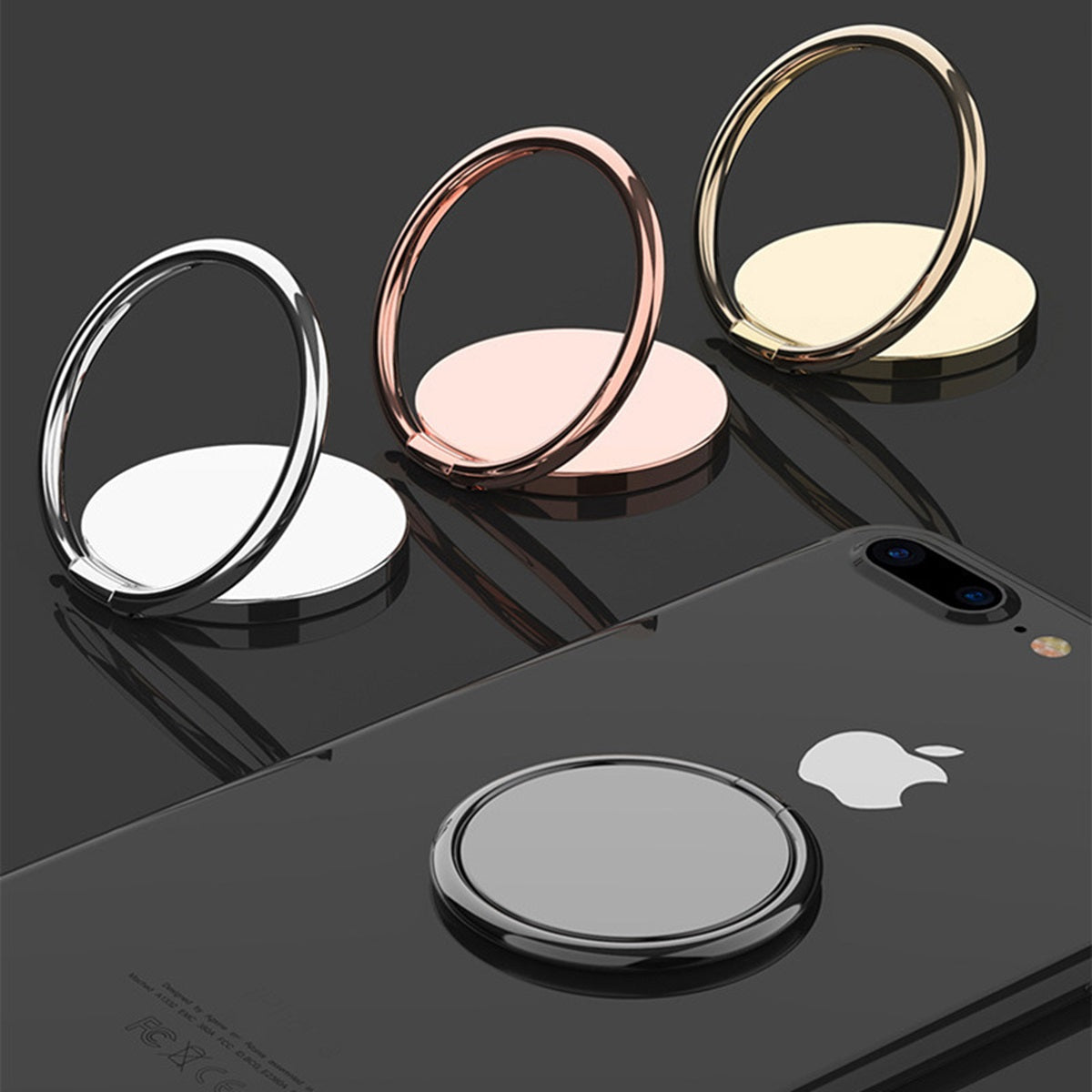 HUPSTL266 Customized Rotatable Zinc Alloy Round Phone Stand Ring