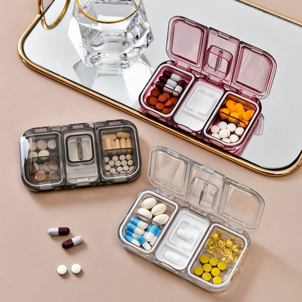 HUPSTL292 Transparent Pill Separator Container