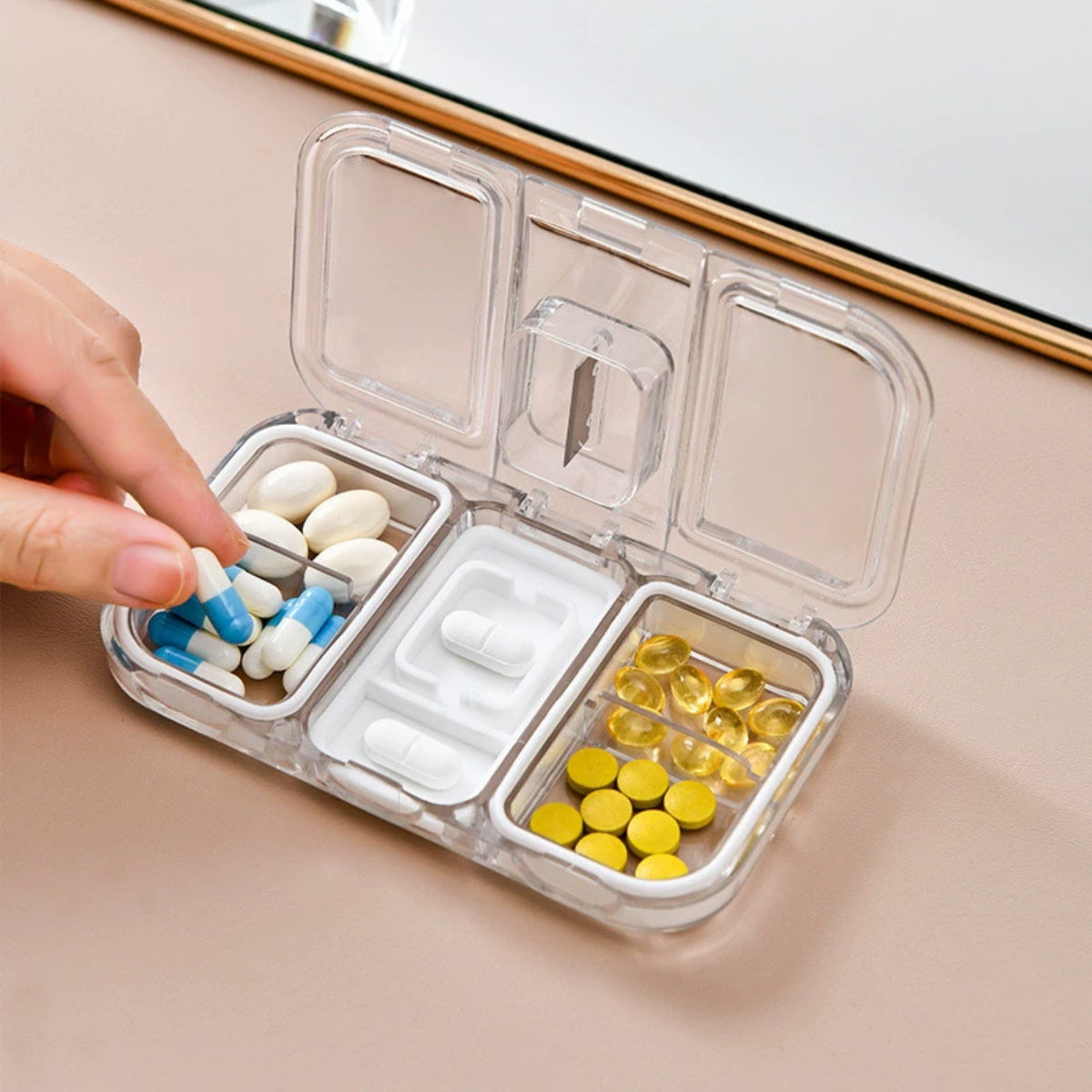 HUPSTL292 Transparent Pill Separator Container