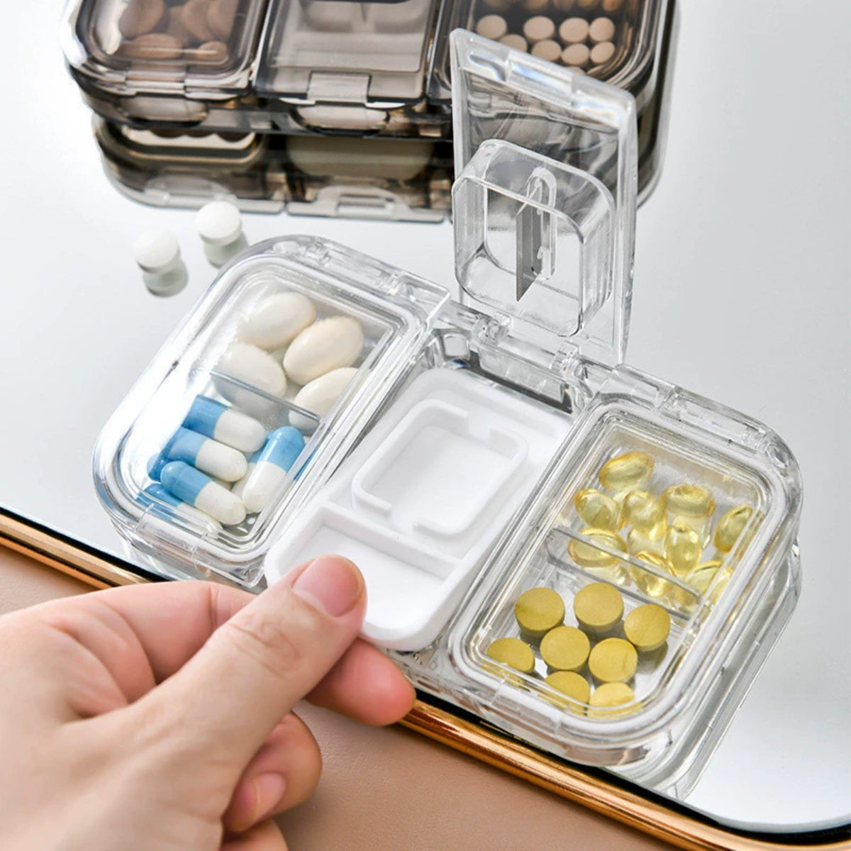 HUPSTL292 Transparent Pill Separator Container