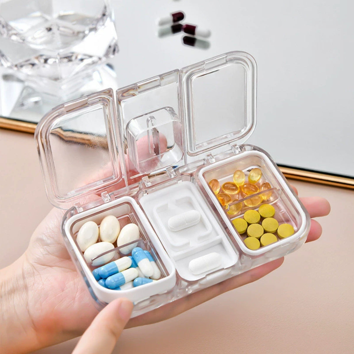 HUPSTL292 Transparent Pill Separator Container