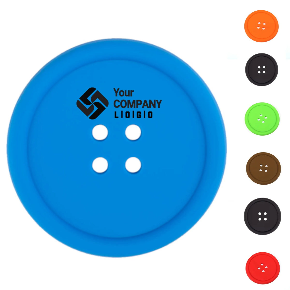 HUPSTL295 Silicone Button Coaster Drink Placemat