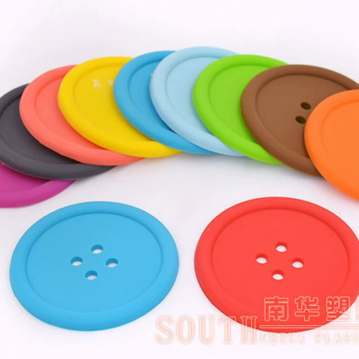 HUPSTL295 Silicone Button Coaster Drink Placemat