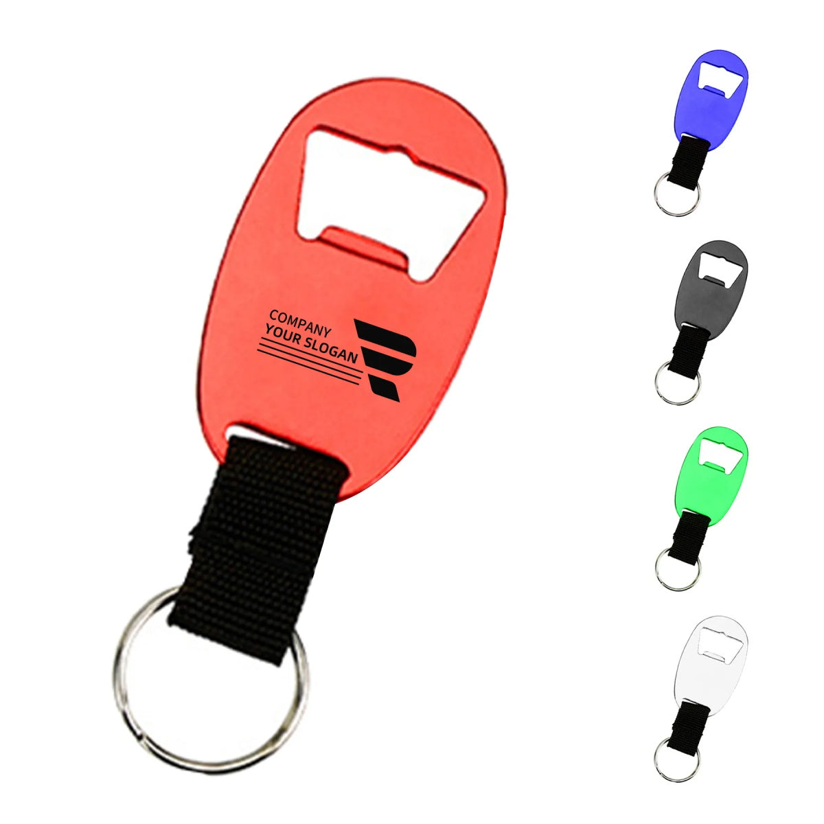 HUPSTL300 Oval-Shaped Bottle Opener W/Keyring