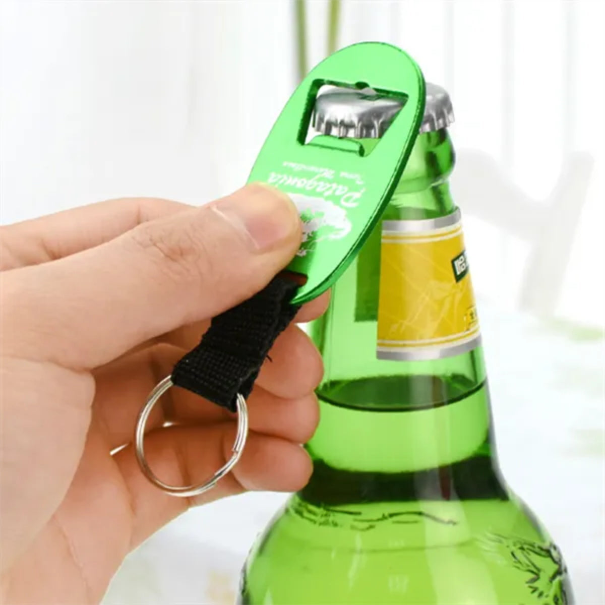 HUPSTL300 Oval-Shaped Bottle Opener W/Keyring