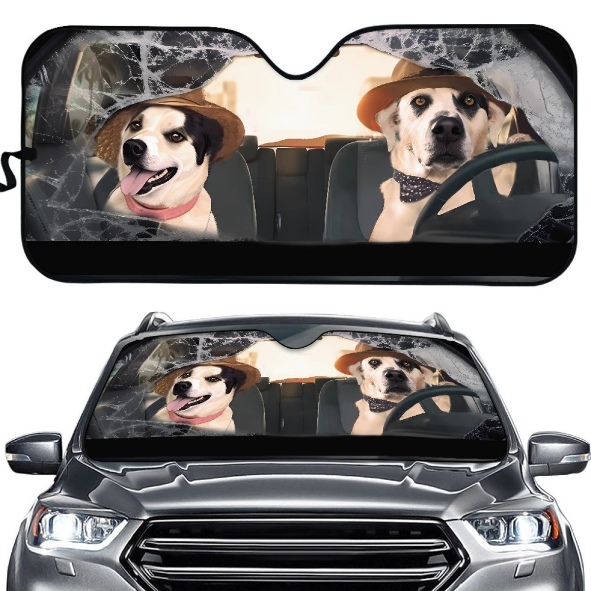 HUPSTL303 Sublimation Full Color Car Sunshade Moq 100Pcs