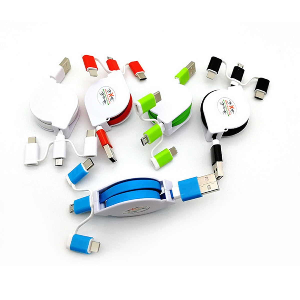 HUPSTL308 Portable 3-In-1 Retractable Charge Cable