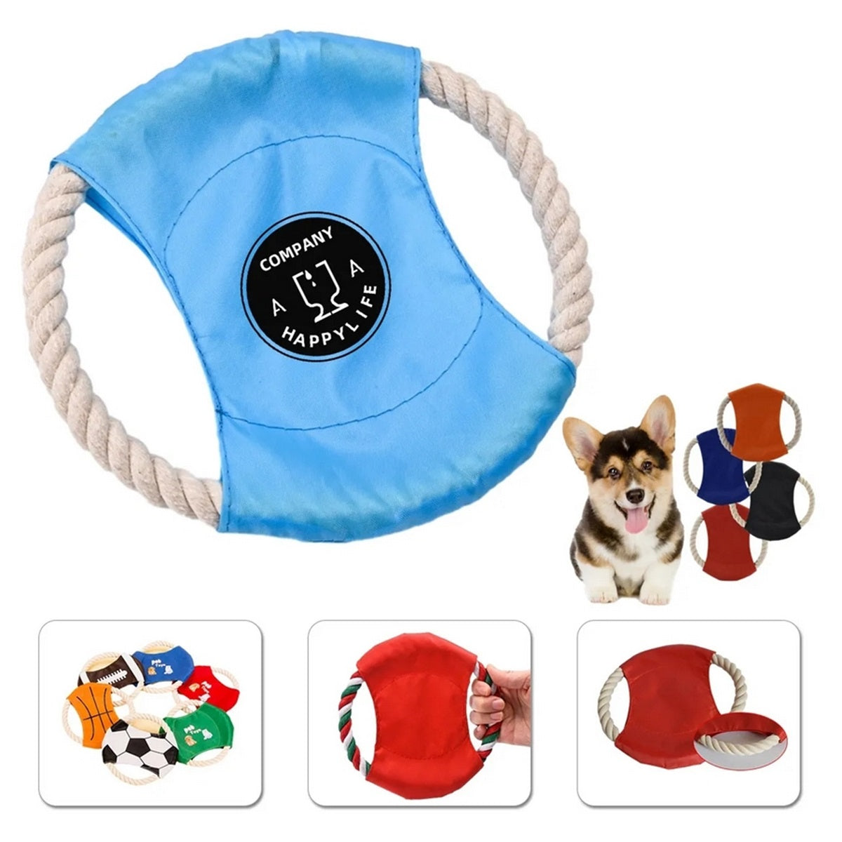 HUPSTL313 Pet Rope Flying Saucers