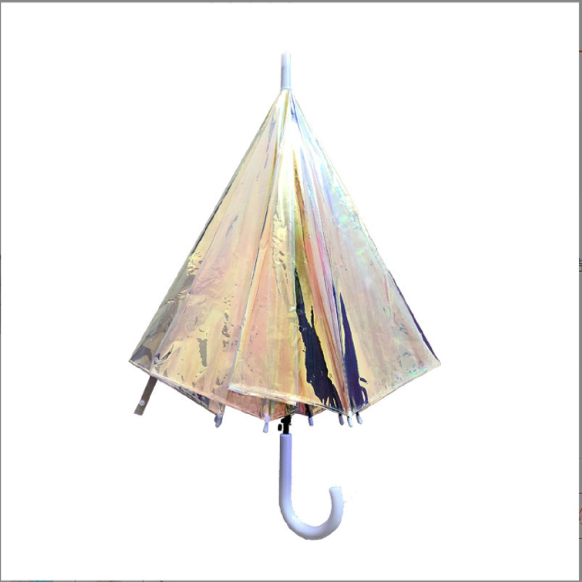 HUPSTL319 SC Holographic Iridescent Transparent Umbrella