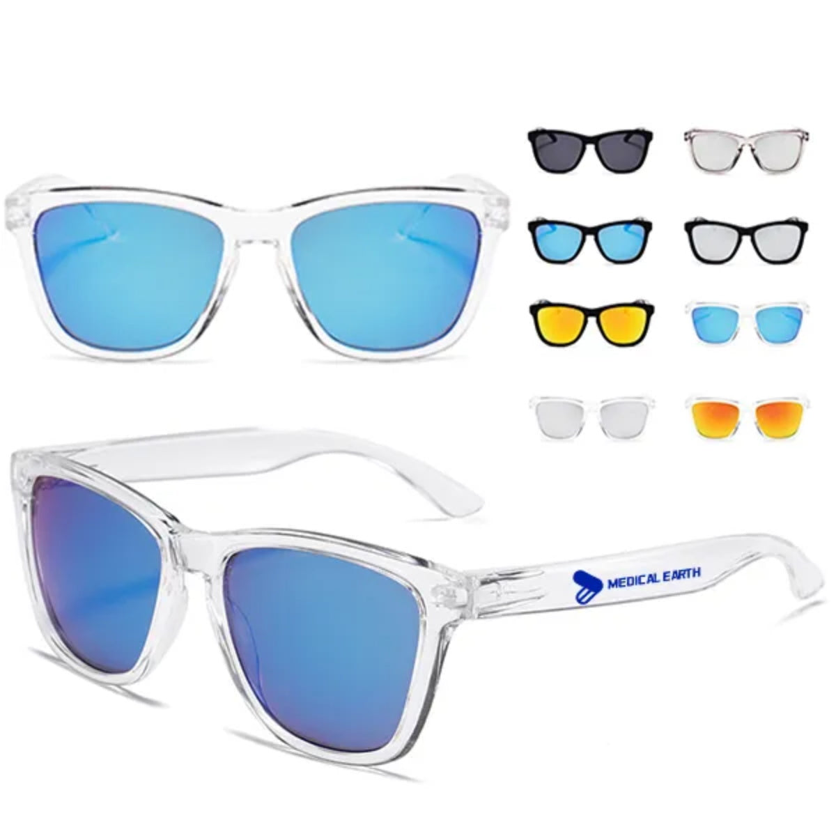 HUPSTL323 Crystalline Mirrored Malibu Sunglasses