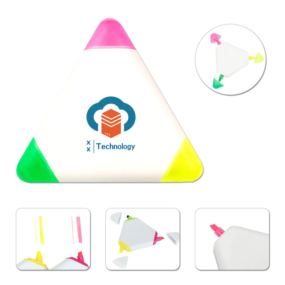 HUPSTL333 Tri-Highlighter W/ Custom Logo