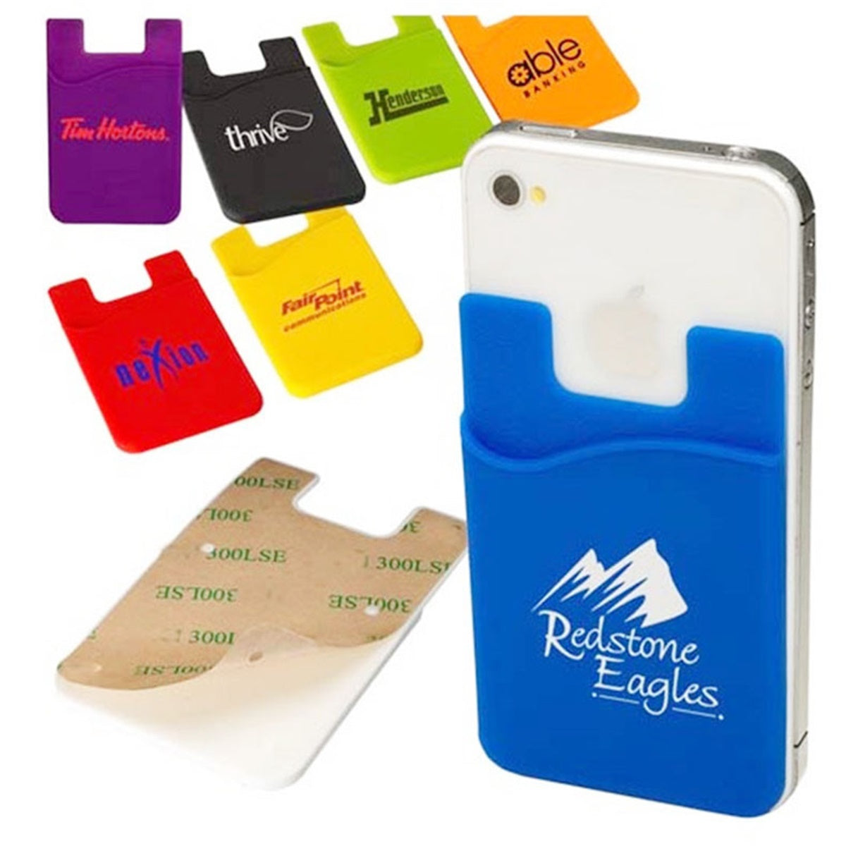 HUPSTL334 Soft Silicone Adhesive Card Holder Sleeve