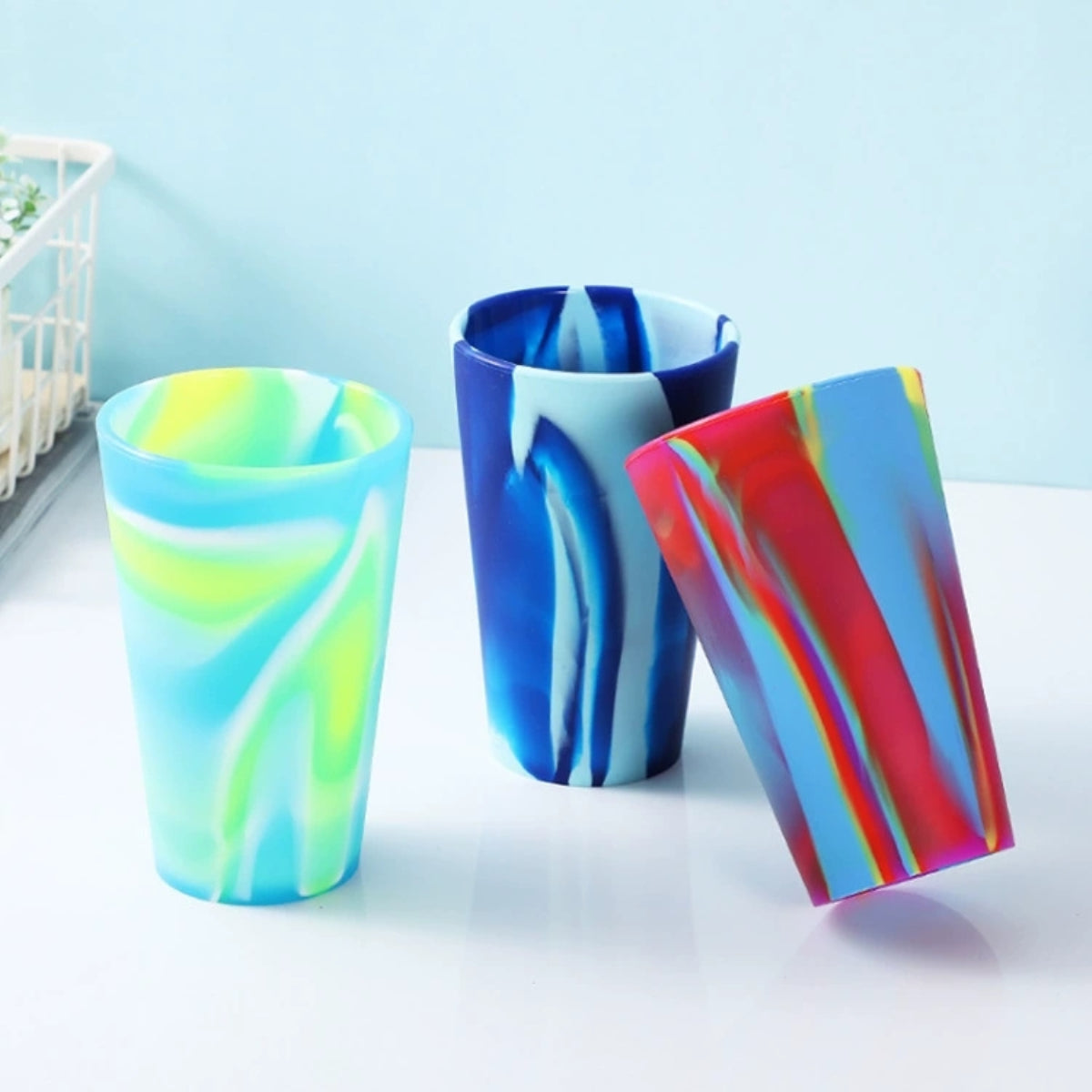 HUPSTL344 16 OZ Silicone Pint Glasses