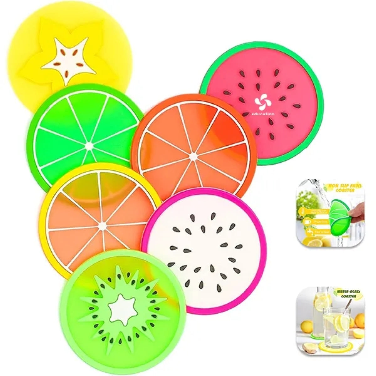 HUPSTL345 Fruit Soft Plastic Coaster