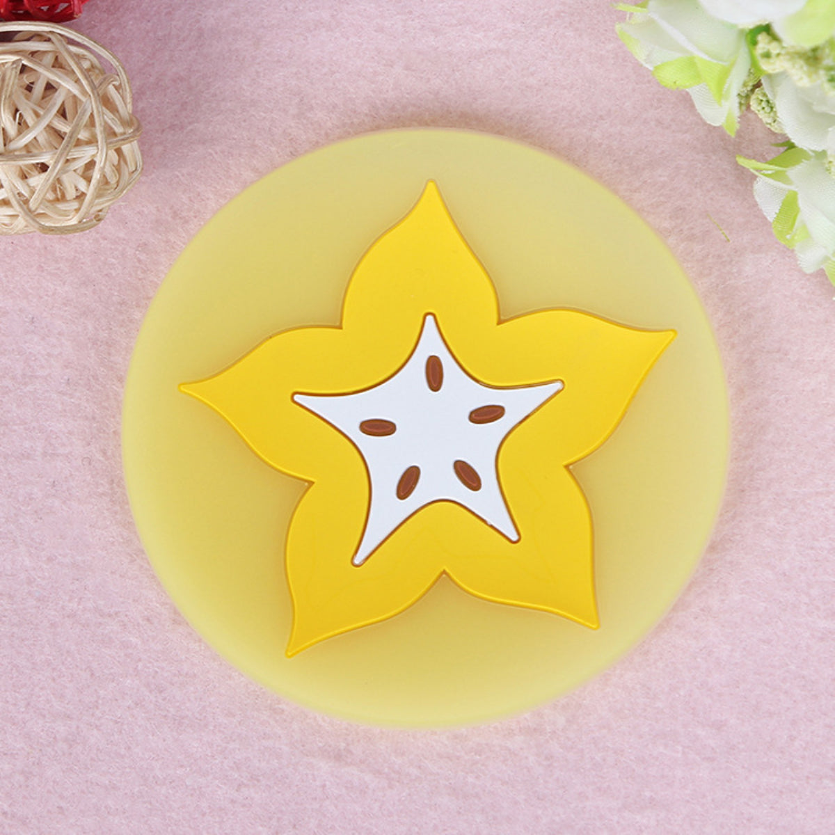 HUPSTL345 Fruit Soft Plastic Coaster