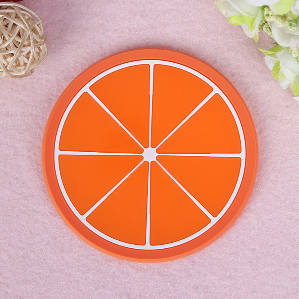 HUPSTL345 Fruit Soft Plastic Coaster