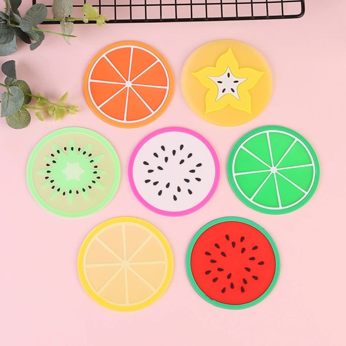 HUPSTL345 Fruit Soft Plastic Coaster