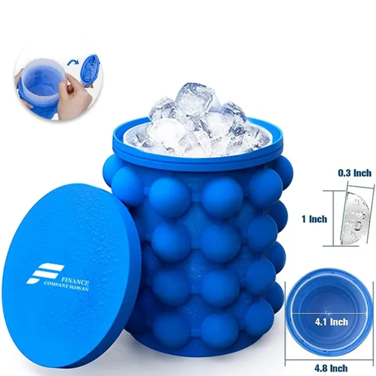 HUPSTL349 Large Silicone Ice Bucket