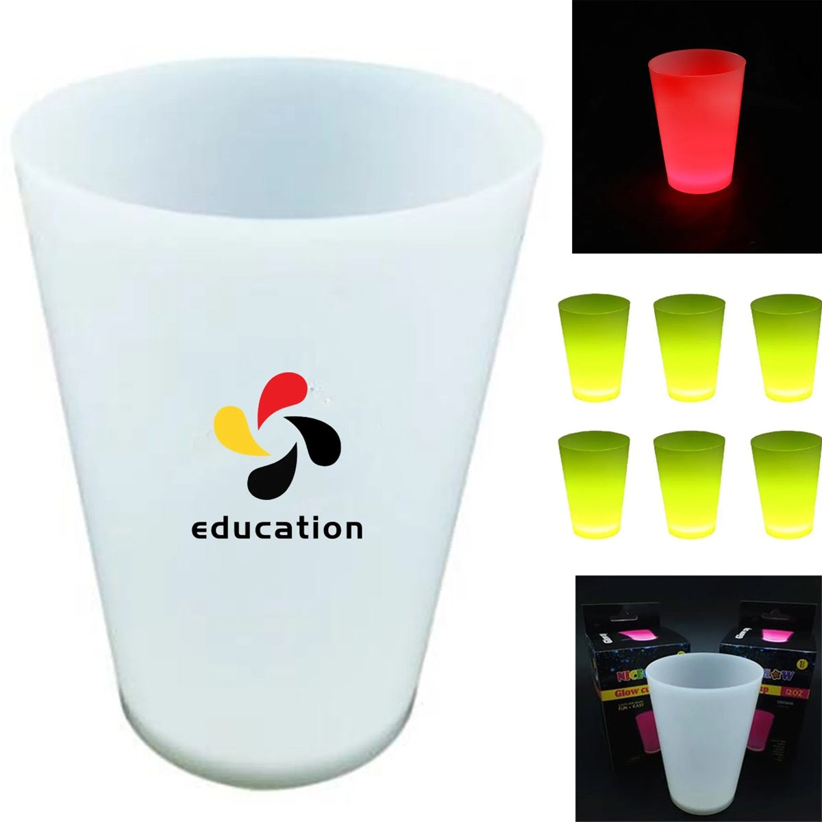 HUPSTL366 12Oz Plastic Glow In The Dark Party Cup