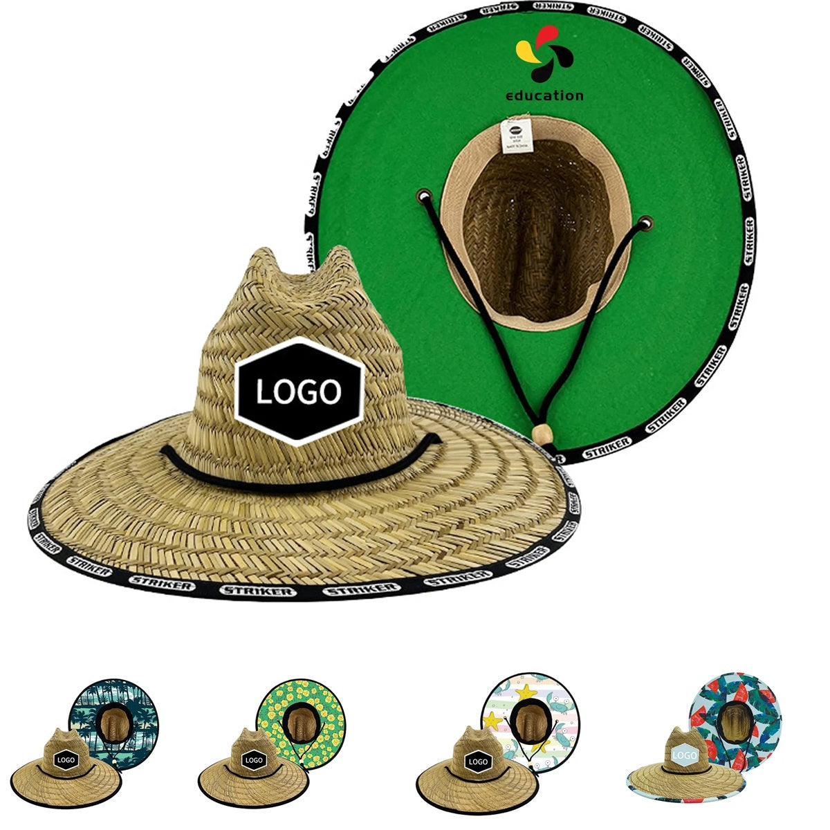 HUPSTL367 Heat-Proof Lifeguard Straw Hat