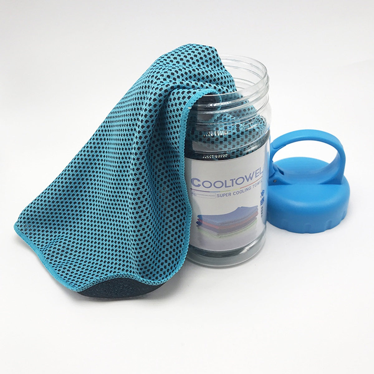 HUPSTL370 Ice Cooling Sport Towel With Carabiner