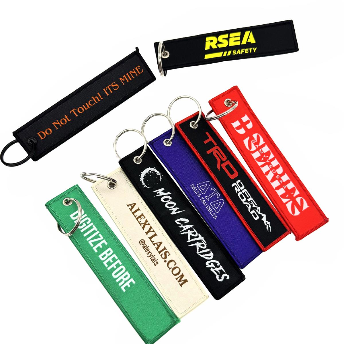 HUPSTL373 Bevel Edge Embroider Keychain