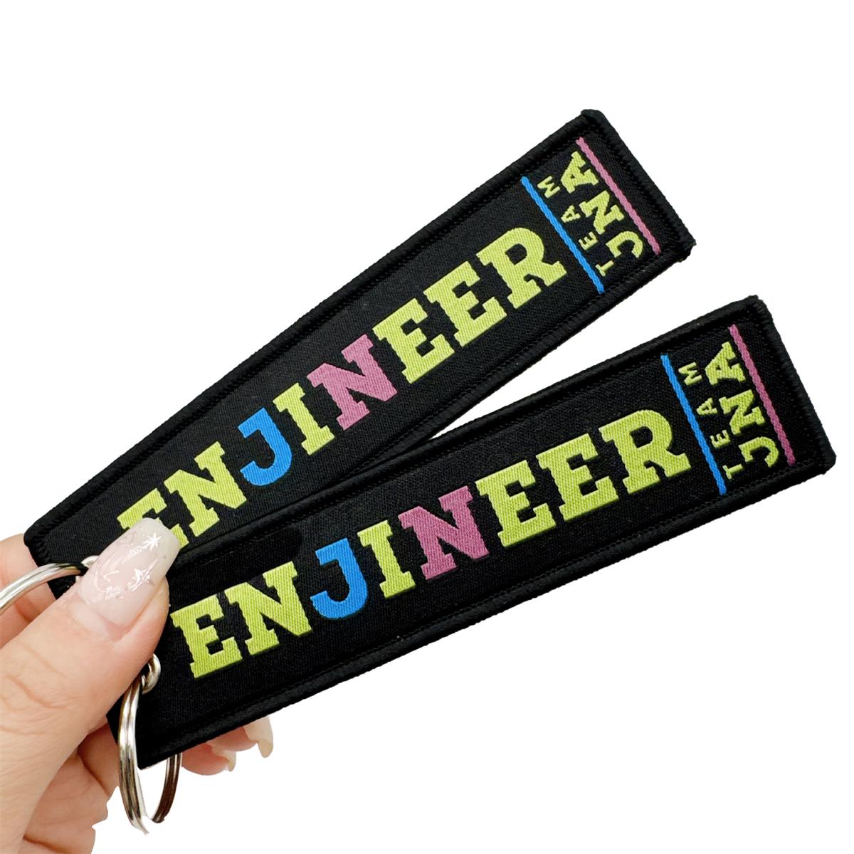 HUPSTL373 Bevel Edge Embroider Keychain