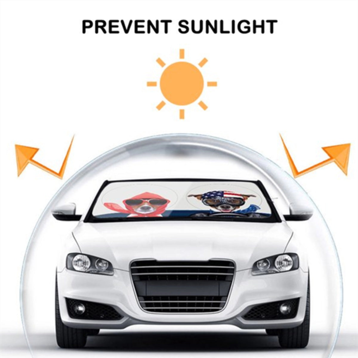 HUPSTL374 Sublimation Car Sunshade