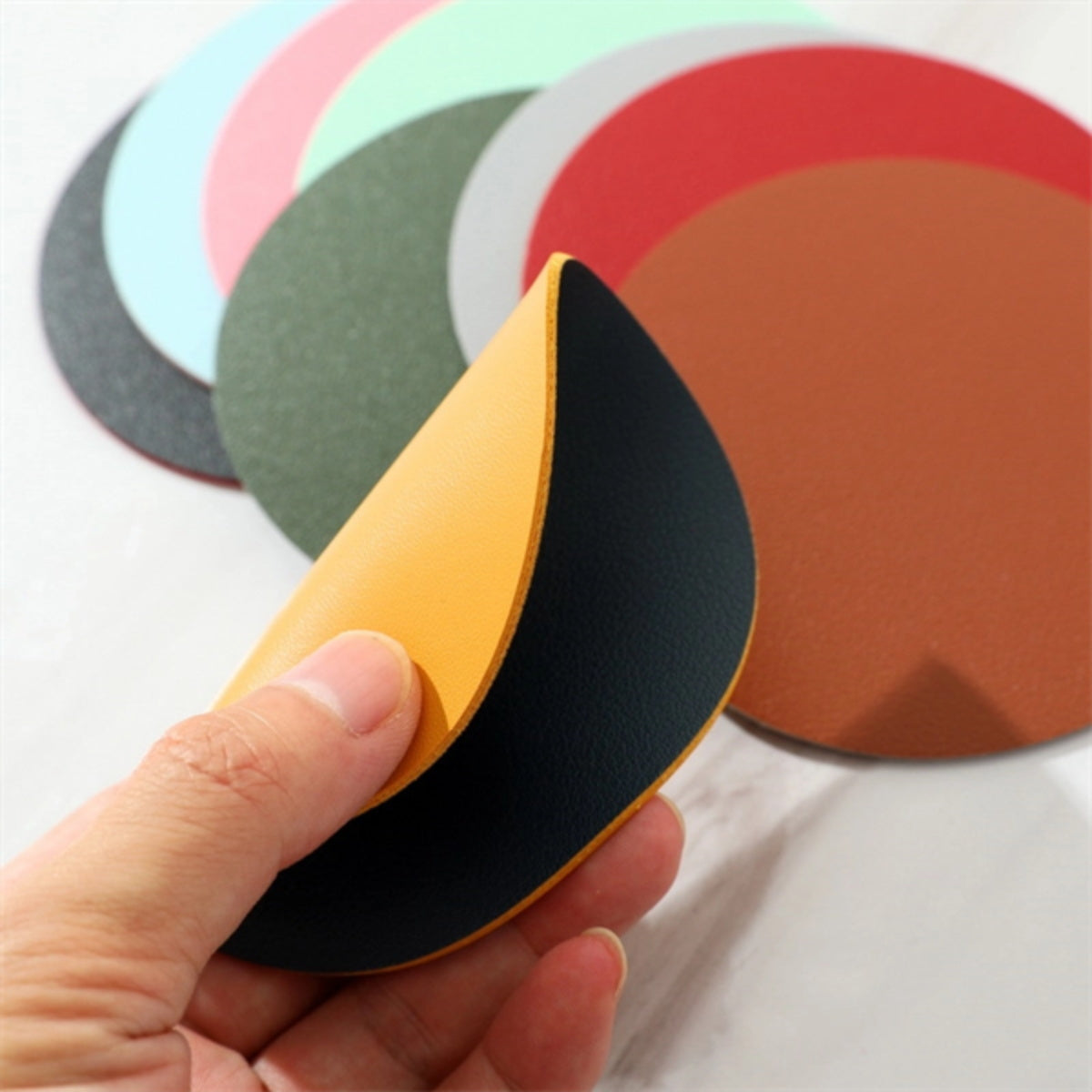 HUPSTL377 PVC Round Coaster
