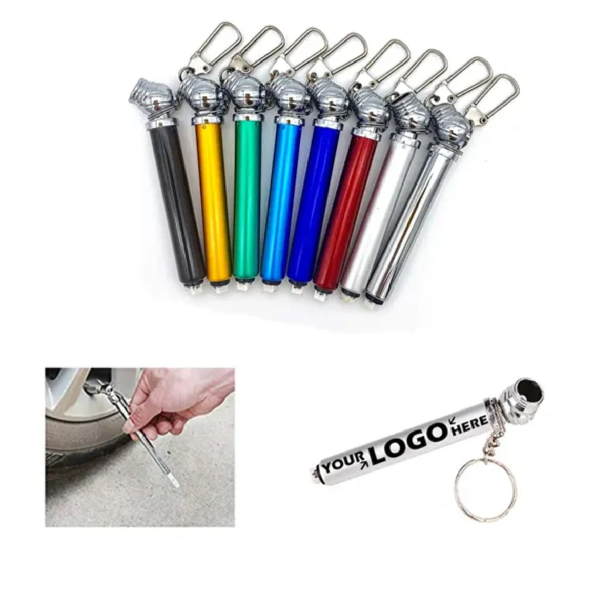 HUPSTL390 Mini Tire Gauge With Key Chain