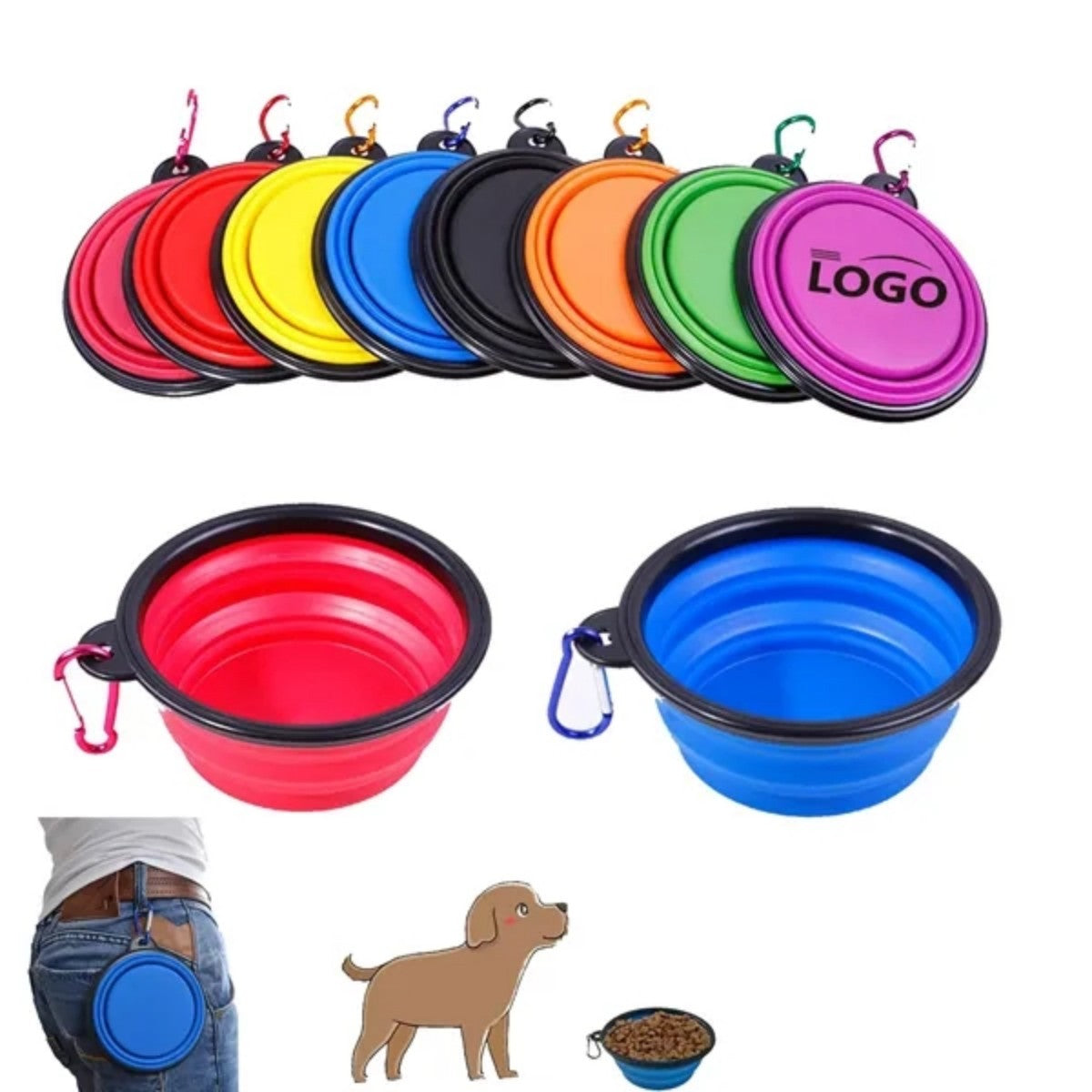 HUPSTL503 Collapsible Dog Bowls Pet For Outdoor MOQ50