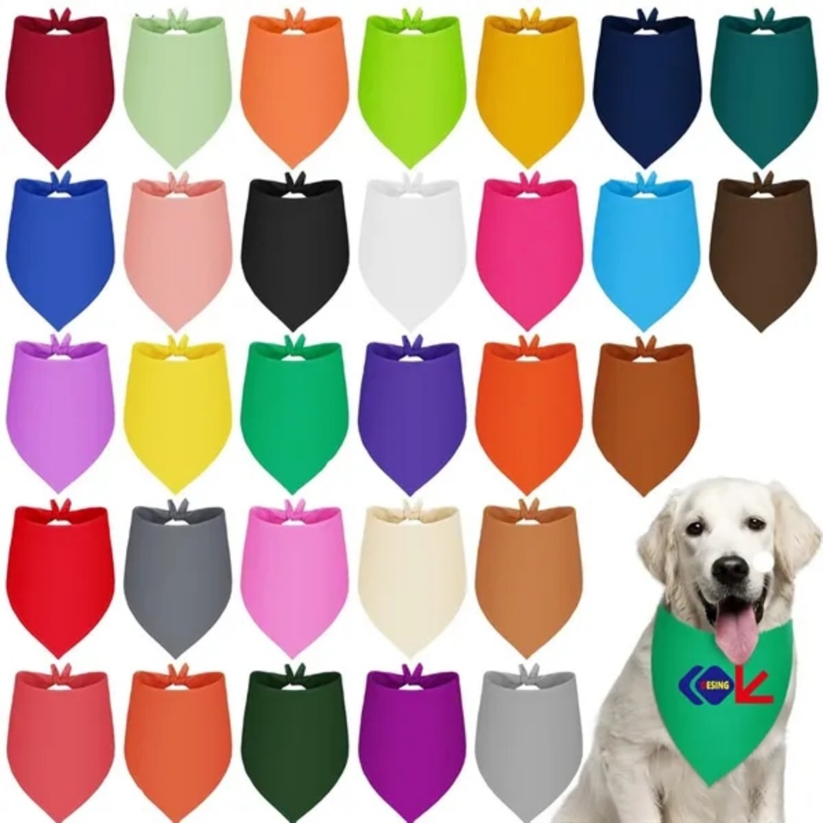 HUPSTL505 Pet Bandana Dog Scarf Saliva Towel Fashion