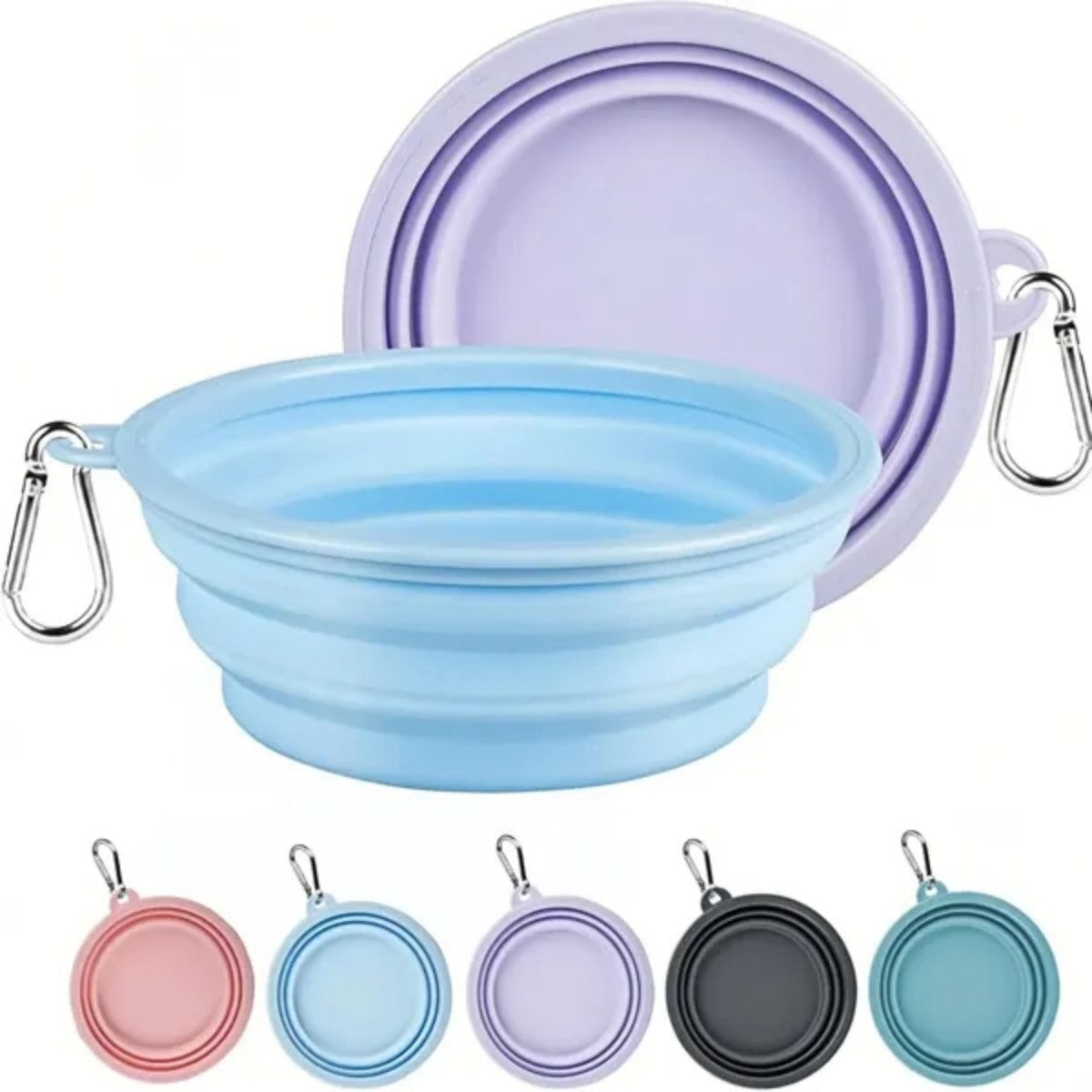 HUPSTL506 Portable 34oz Outdoor Folding Pet Bowl