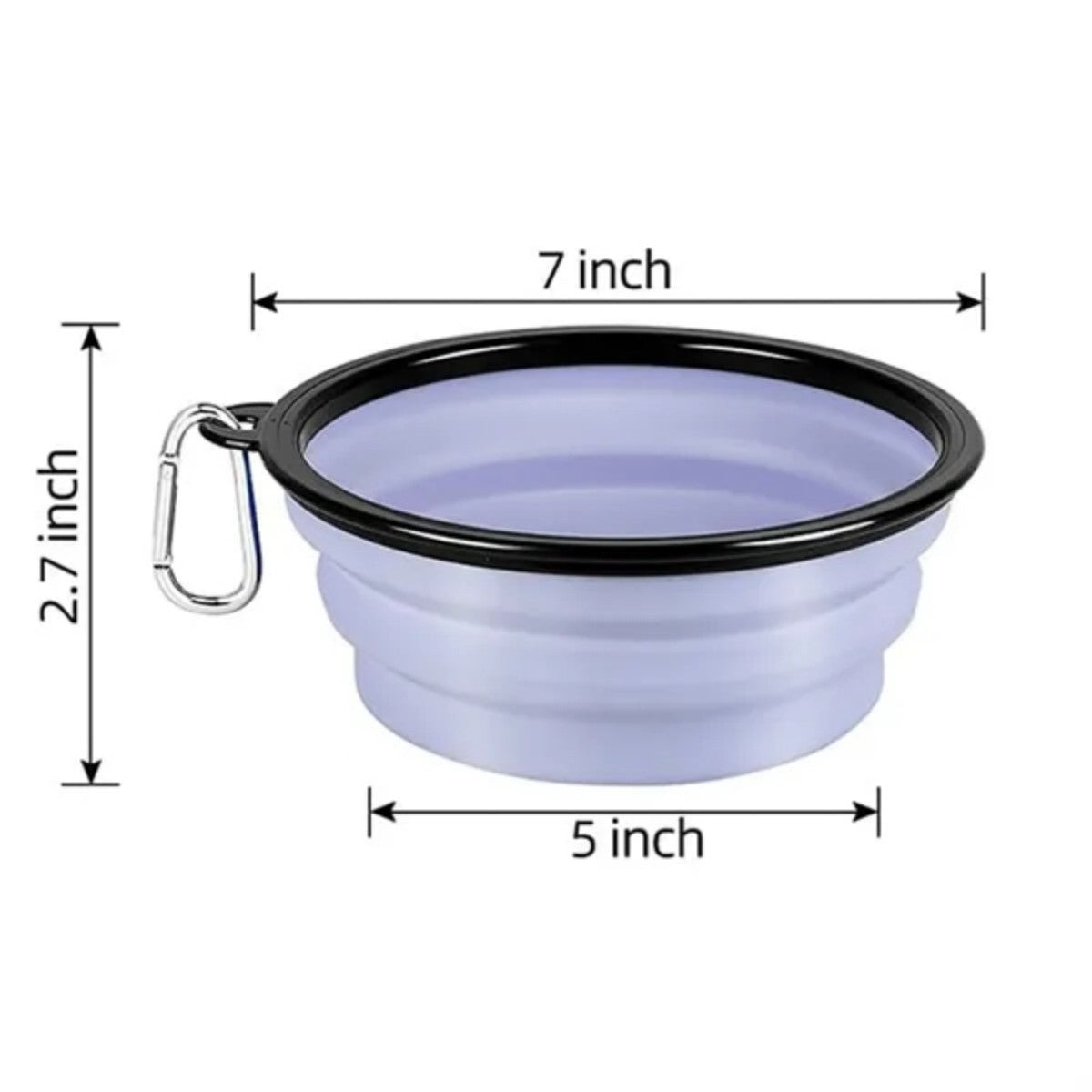 HUPSTL506 Portable 34oz Outdoor Folding Pet Bowl