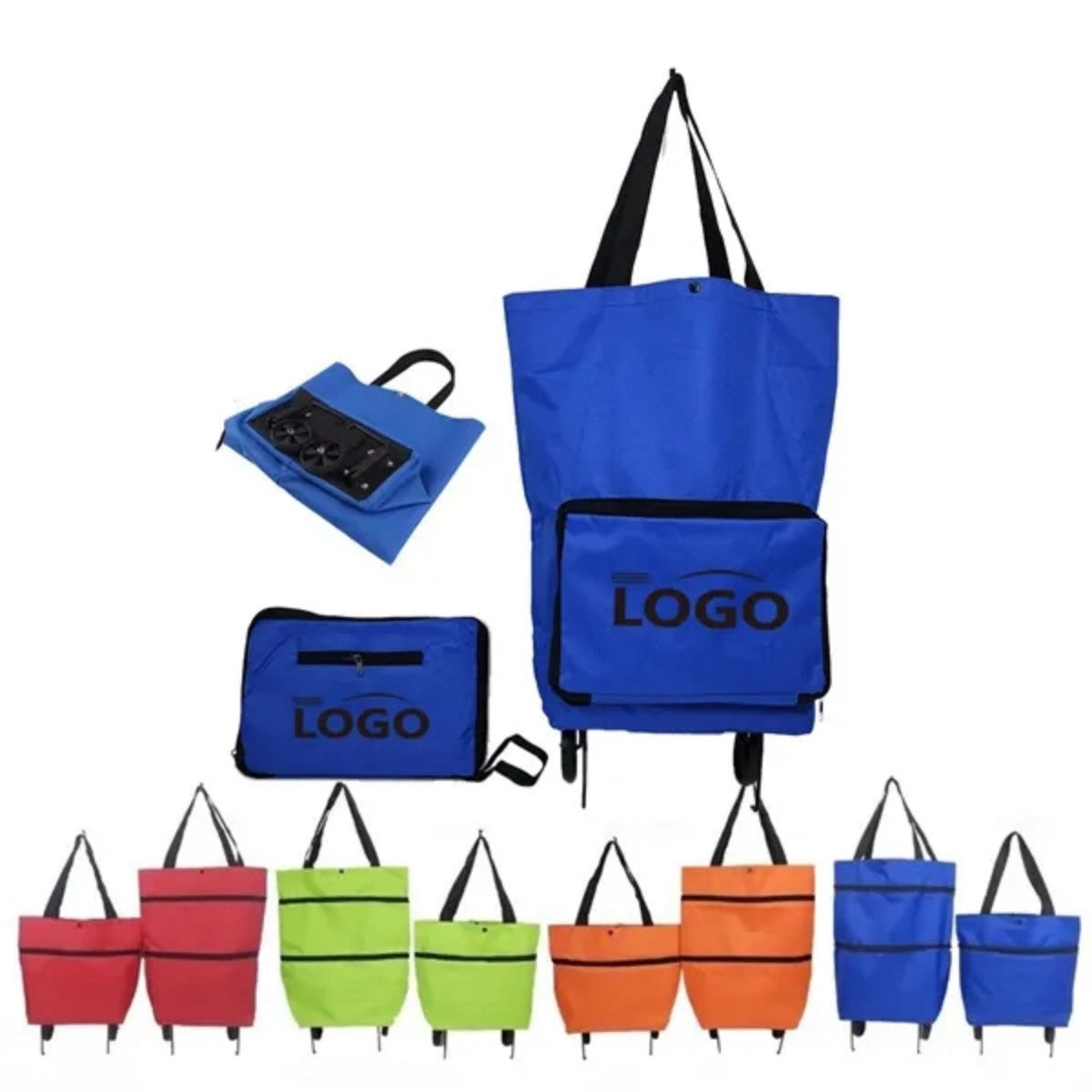 HUPSTL518 Foldable Shopping Bag with Wheels MOQ20