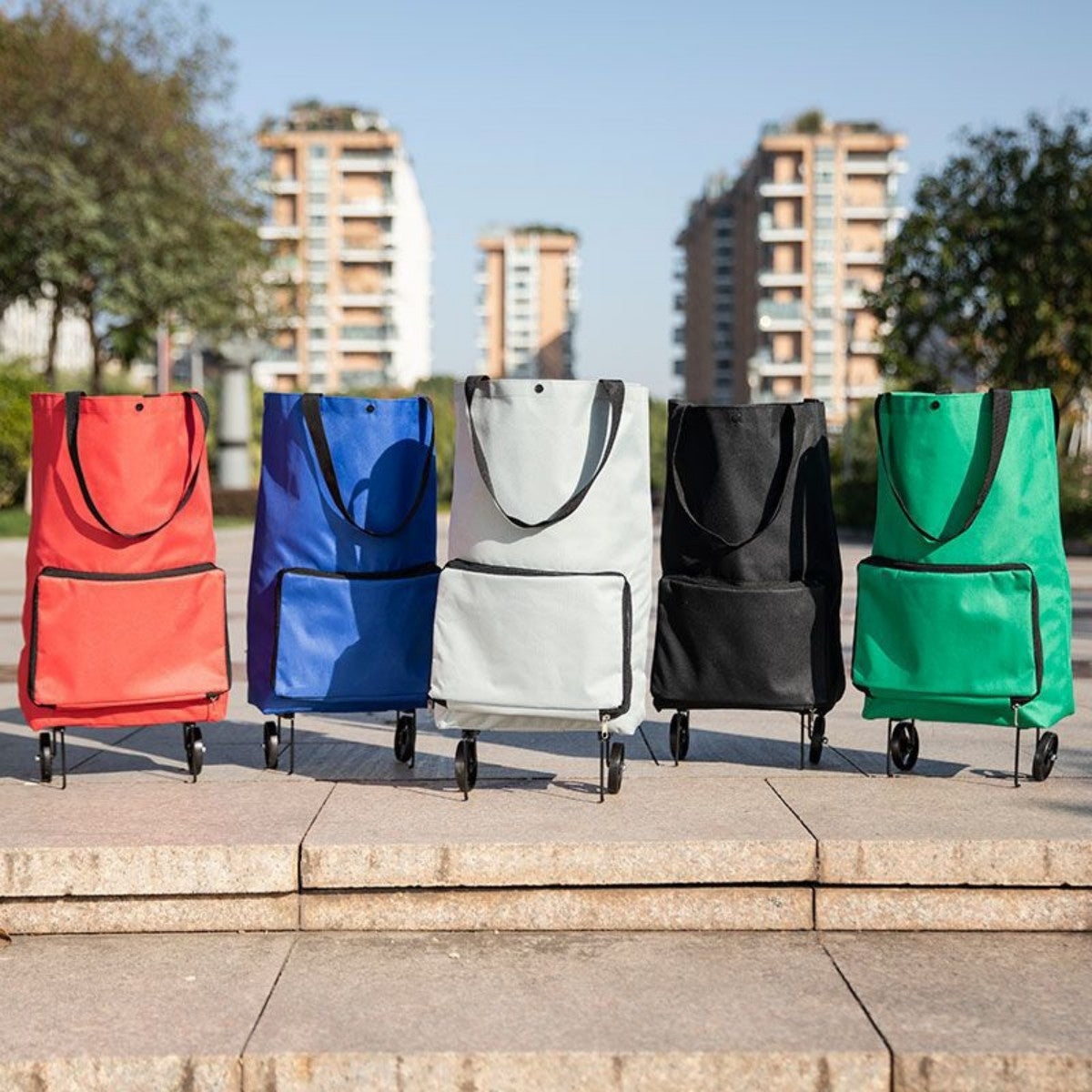 HUPSTL518 Foldable Shopping Bag with Wheels MOQ20