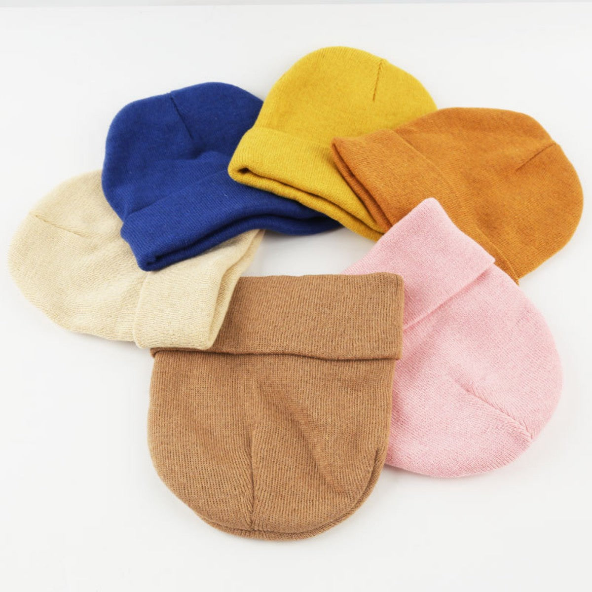 HUPSTL521 Solid Colored Knitted Hat Keeps Warm And Comfortable