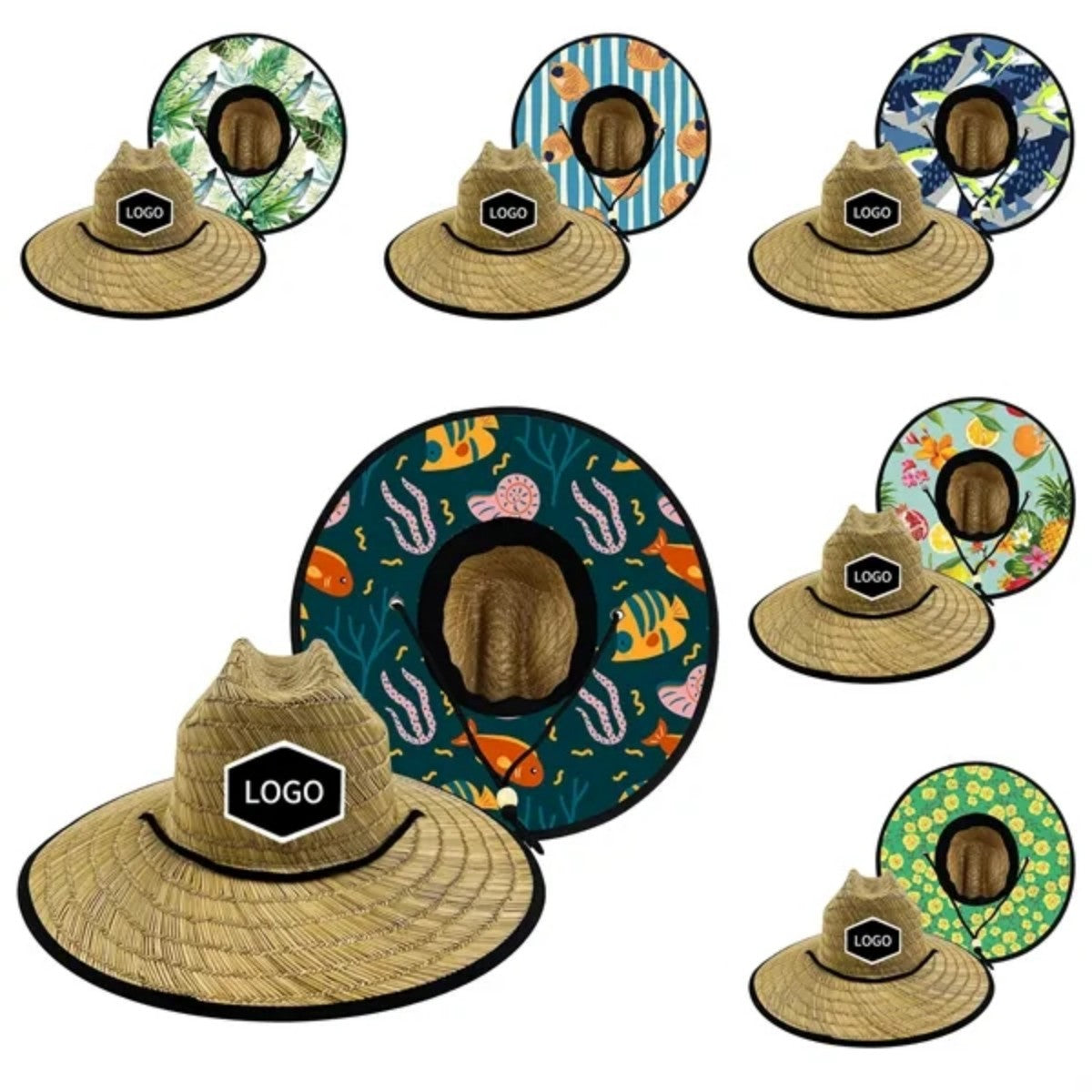 HUPSTL525Customized Sun Protection Straw Hat
