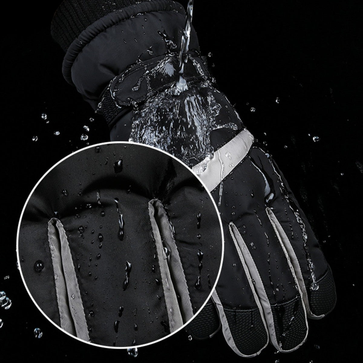 HUPSTL543Thick Ski Gloves Warm, Non-slip And Waterproof Touch Screen