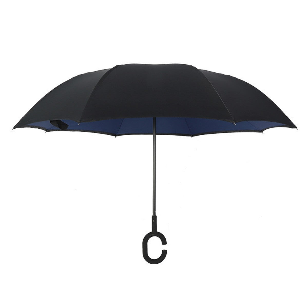HUPSTL551 Custom Standing C-Shaped Double Long Handle Reverse Umbrella