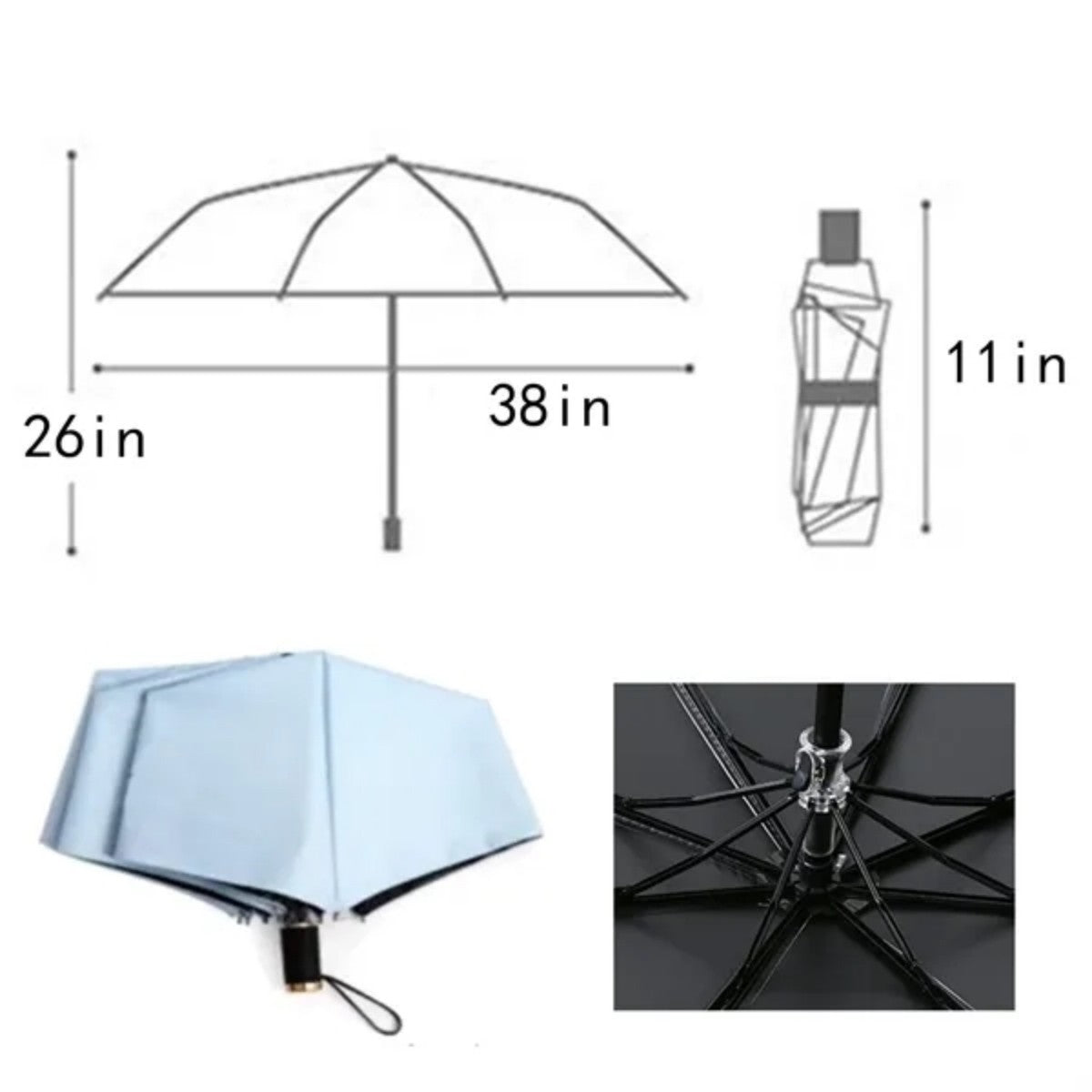 HUPSTL552Three Folding WeatherUmbrella Advertising Umbrella