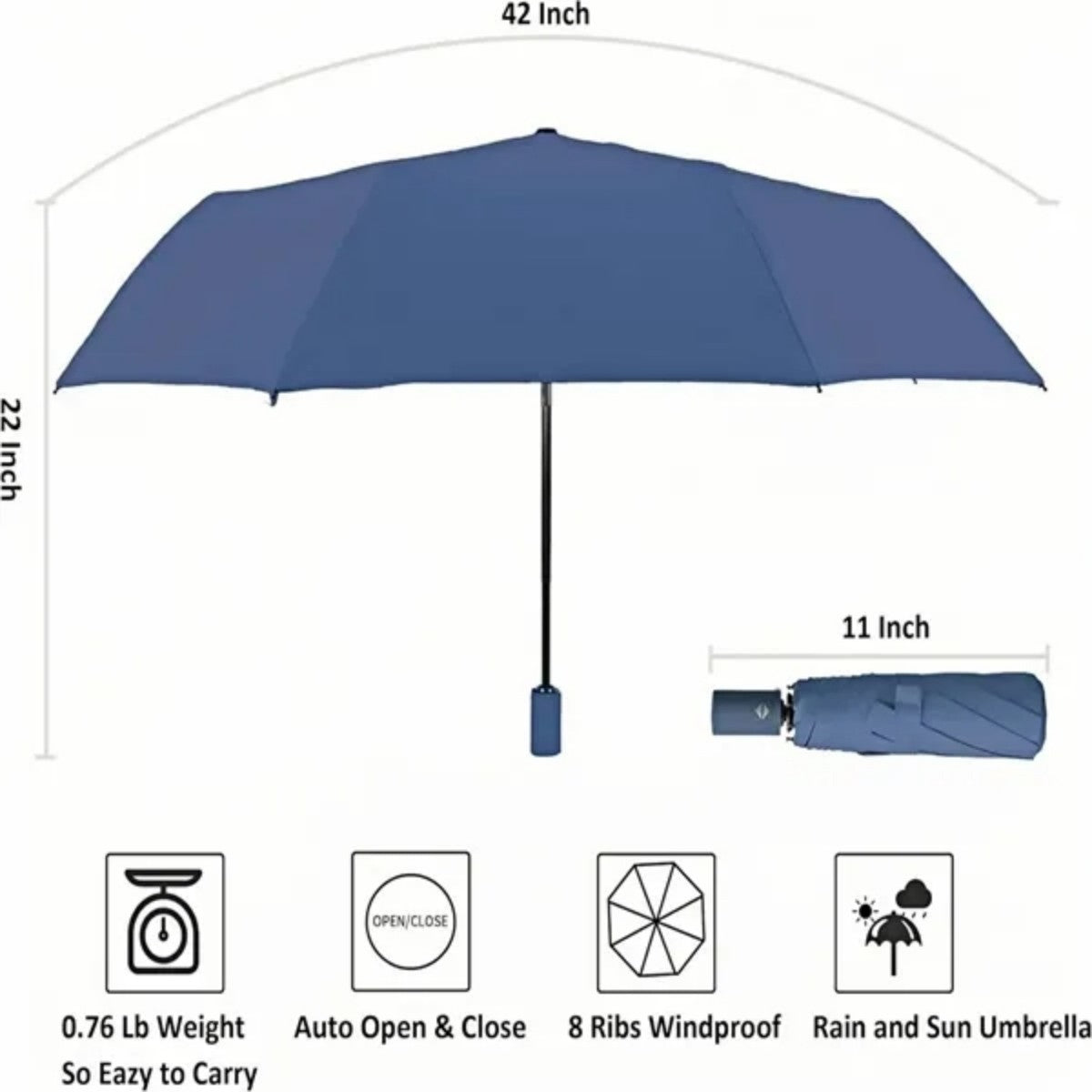 HUPSTL555Automatic Foldable Umbrella