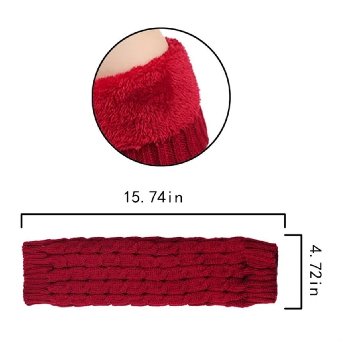 HUPSTL567Thickened Wool Knitted Twist Warm Leg Warmers