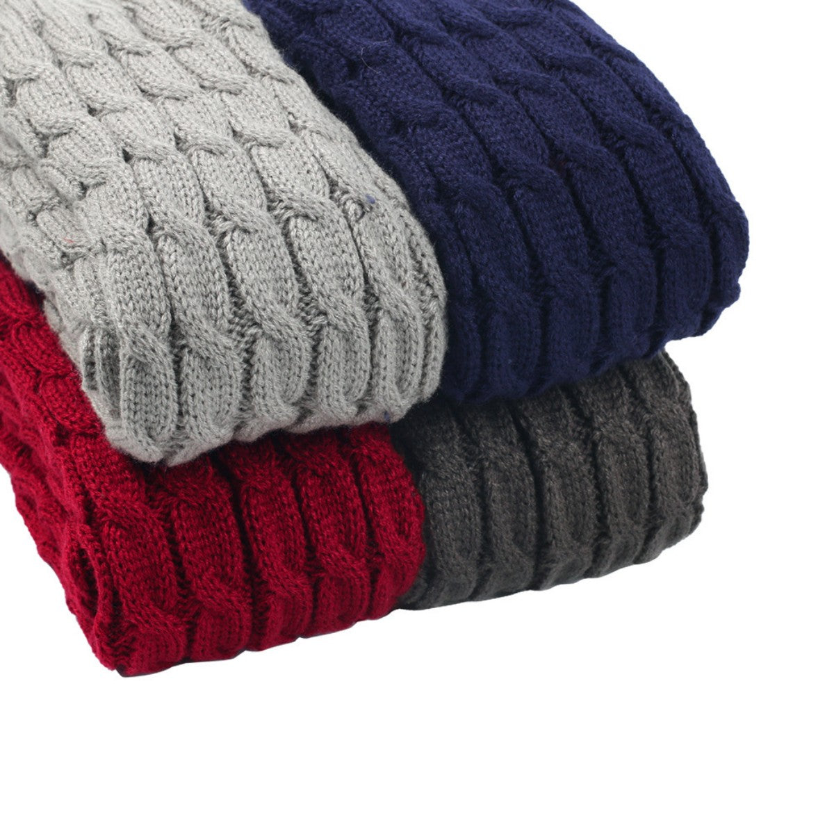 HUPSTL567Thickened Wool Knitted Twist Warm Leg Warmers