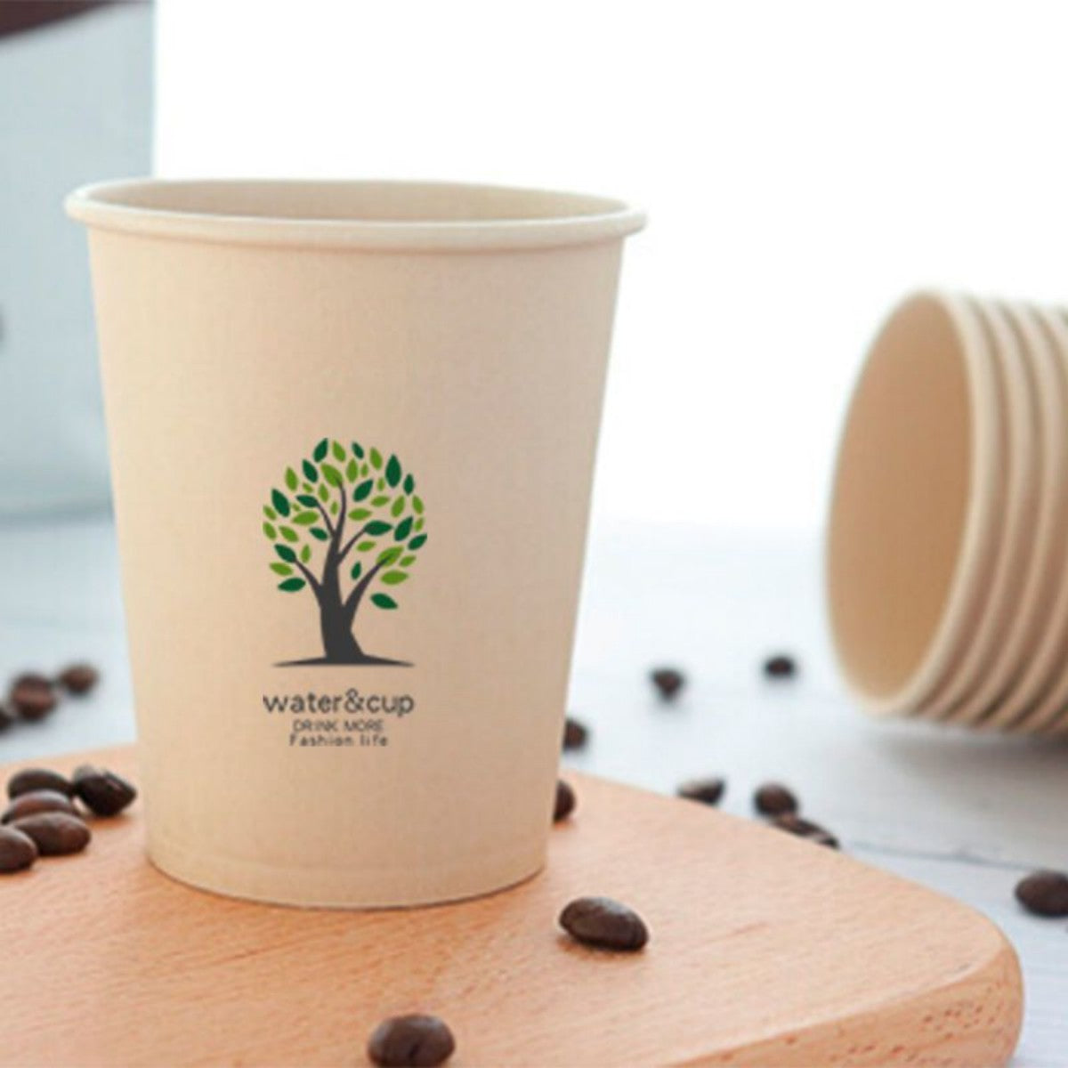 HUPSTL569Full Color 9 OZ Thick Paper Coffee Cup MOQ500