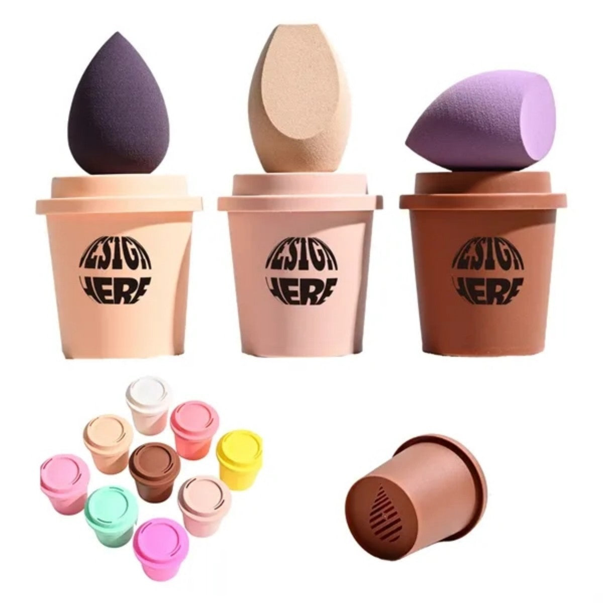 HUPSTL571Makeup Sponge With Beauty Blender Holder