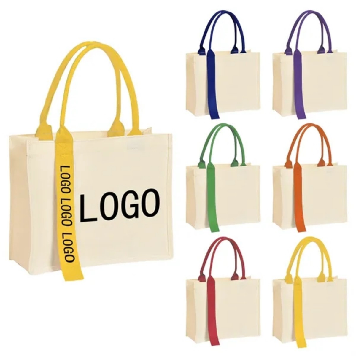 HUPSTL573Canvas Bag Custom Ribbon Tote Diagonal Shoulder