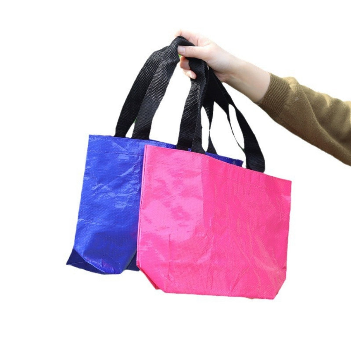 HUPSTL574Laminated Handheld Woven Bag